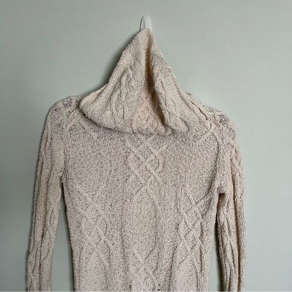 J. Crew Knit Cotton Hooded Pullover Sweater Size Small. Cream colored - Picture 6 of 8